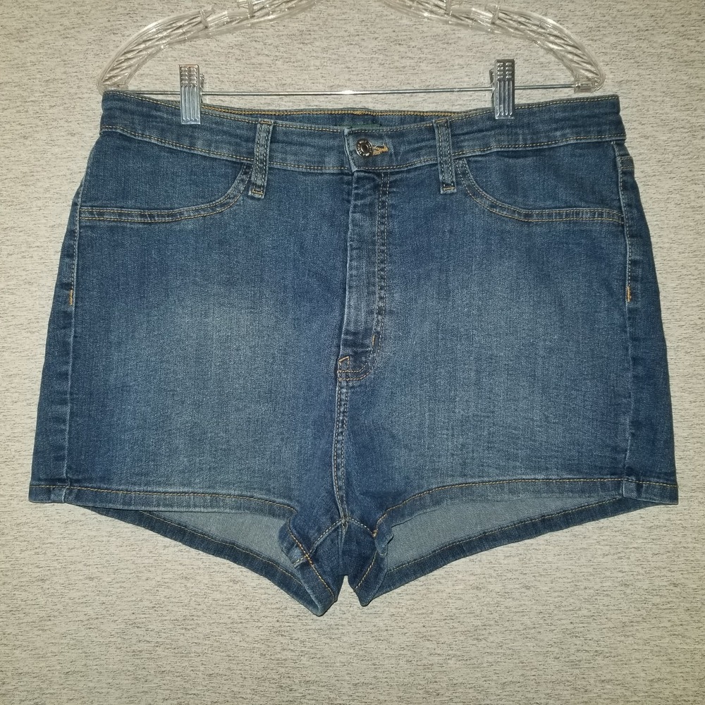Wild Fable Junior's‎ Medium Wash Highest Rise Blue Denim Shorts Size 16/33 NWT
